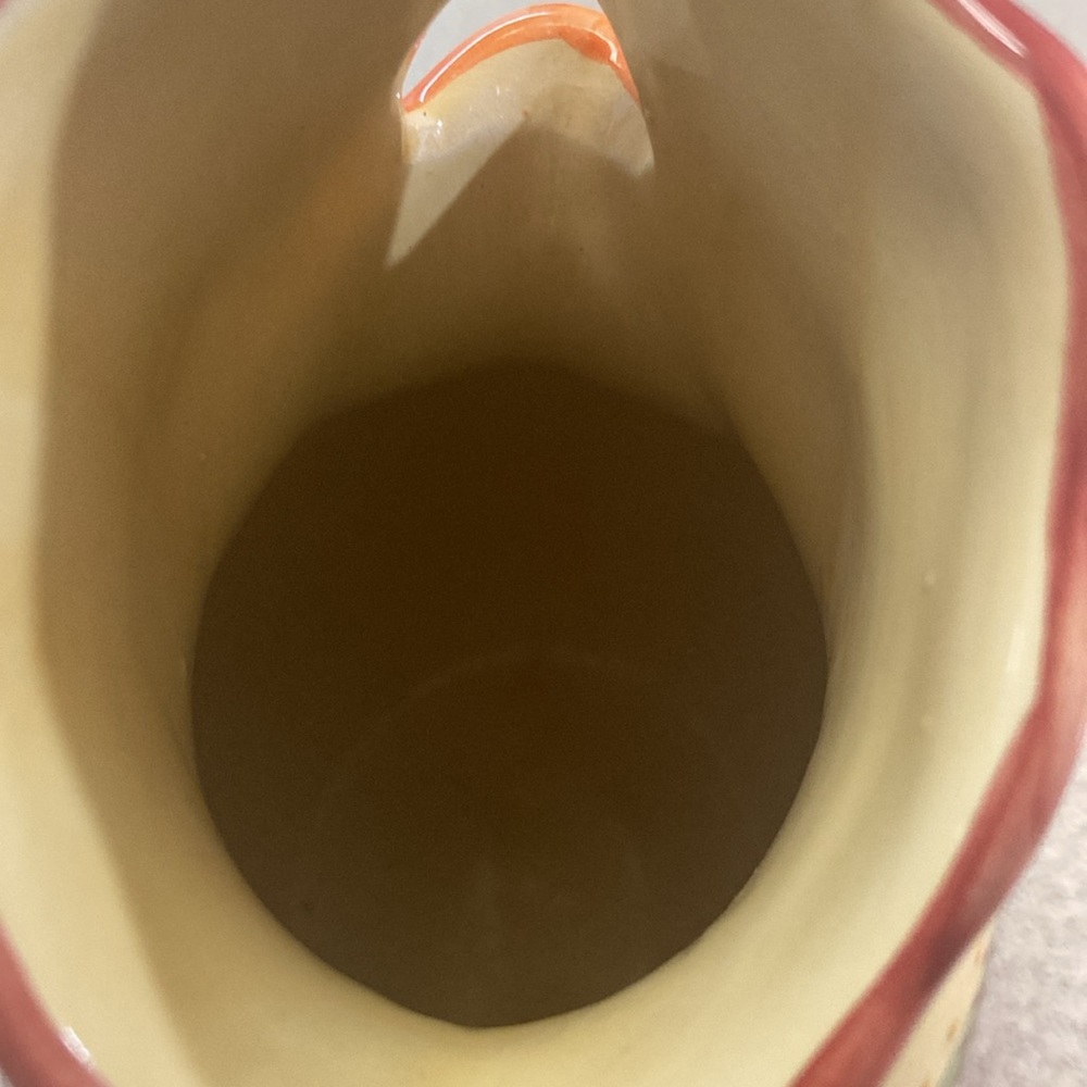 Colorful Ceramic Rooster Pitcher - Picture 5 of 6